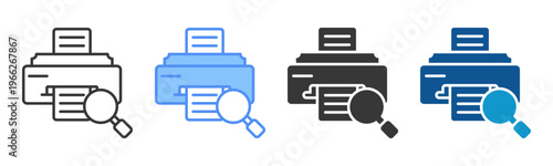 Reprint Icon Set Multiple Style Collection