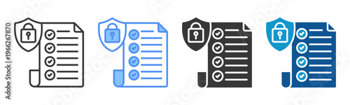 Terms Icon Set Multiple Style Collection