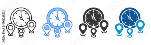 Distribution Icon Set Multiple Style Collection