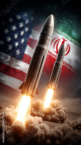 Missile Launch with Flags: ...