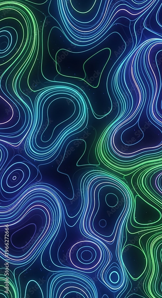 Fototapeta premium Abstract Topographic Lines - A Vibrant and Dynamic Background.