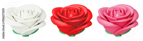 Photos Colorful plastic rose collection