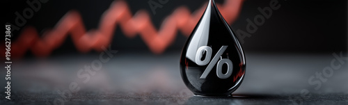 Black Oil Drop with Percent...