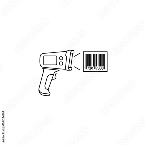 Barcode Scanner Device with Screen.