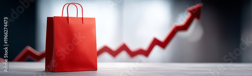 Shopping Bag and Growth Arr...