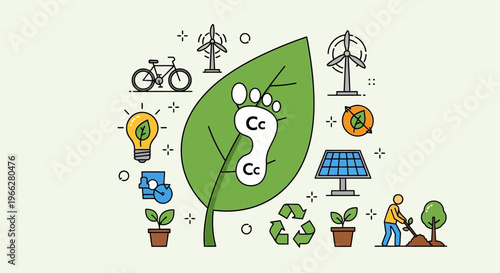 Green leaf with paw print symbol.