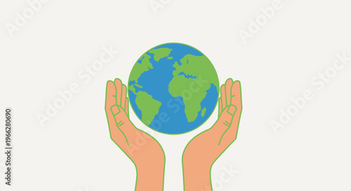 Hands holding the Earth globe 1.