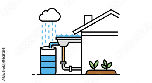 Rainwater Harvesting System Storage Tank.