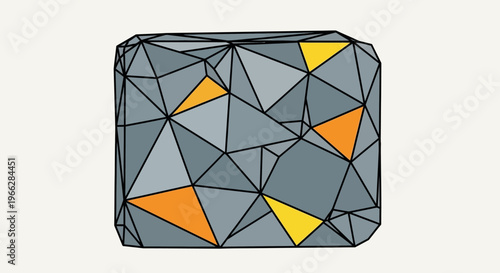 Colorful Geometric Mosaic Art Design Element.