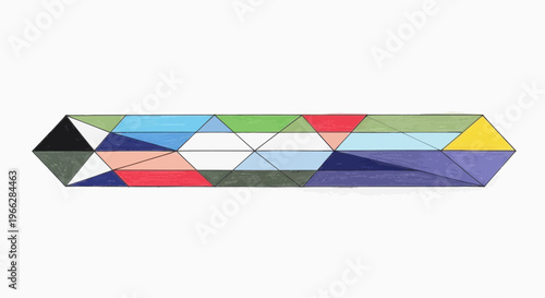 Colorful geometric crystal sharp object.