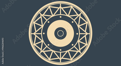 Geometric Circle Design Element Symbol.