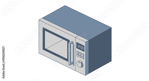Modern microwave oven appliance.