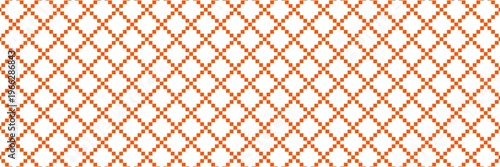 Quadro em tela Warm orange pixel argyle diamond mesh pattern