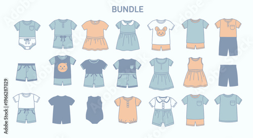 Baby clothes bundle various onesies and outfits for newborns