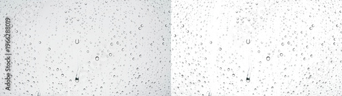 Tableau sur toile Transparent rain droplets on glass window texture overlay