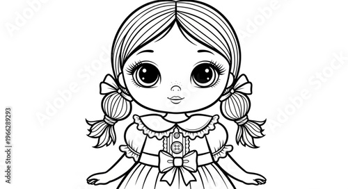 Little Girl Cartoon Character.