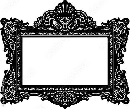 Fotografía Elegant baroque style frame for showcasing your vintage designs and creative art