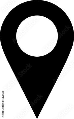 Canvastavla Navigate with ease using this sleek black location pin for your app, website, or
