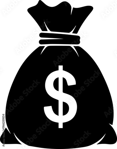 Secure your financial future with this money bag icon, perfect for conveying wealth, savings, and investment opportunities in style