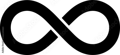 Elegant infinity symbol on white background, perfect for conveying endless possibilities and timeless concepts in branding and design projects