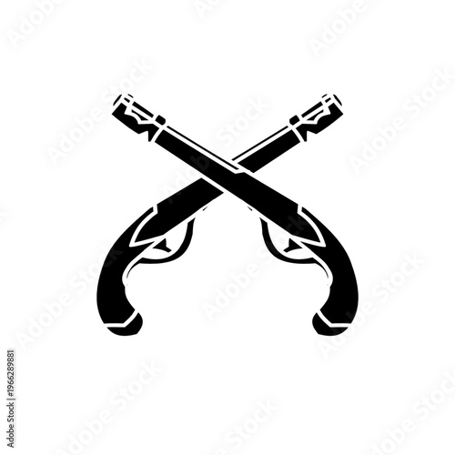 A handheld steel sword and metal knife weapon equipment set isolated on a white background with black tool objects