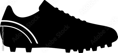 Sleek minimalist silhouette of a classic soccer cleat ready for game day showcasing speed and agility on the field for sports enthusiasts everywhere