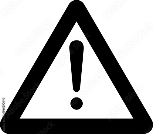Alert! Important warning sign needed for safety, hazard, or risk communication to ensure caution and attention to potential danger ahead