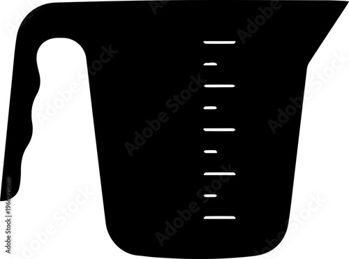 Minimalist black measuring cup ready for baking adventures or culinary experiments in your modern kitchen designs and creative projects