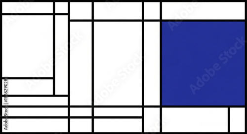 Mondrian Art Style Composition.