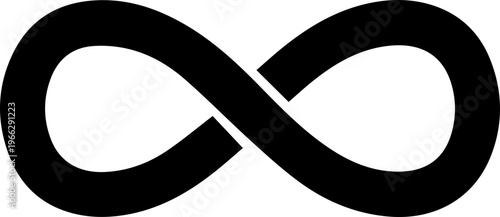 Timeless infinity symbol representing eternity, limitless potential, and endless possibilities in a clean, modern design