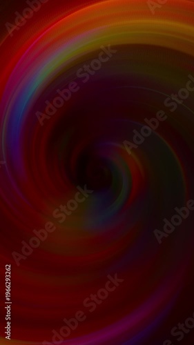 Colorful Red Abstract Spiral Loop Background Vertical Motion Vortex