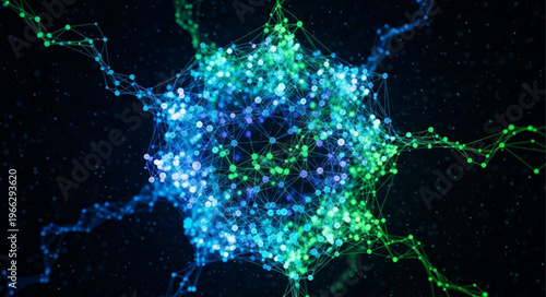 Neuron Cell Under Microscope.