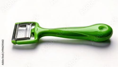 Green Rotary Cheese Grater with Stainless Steel Blade.