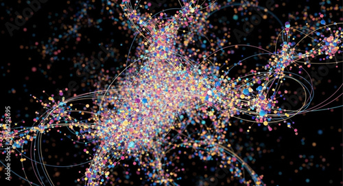 Fotografie Neuron Network Brain Cells.