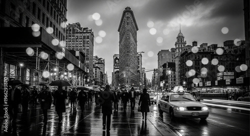 New York City Street Scene.