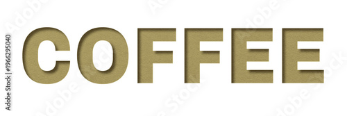 Png word coffee bold font typography