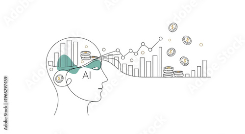 Artificial Intelligence Human Brain Concept.