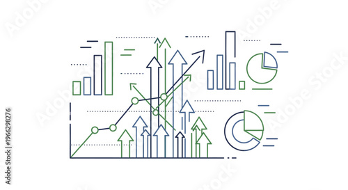 Business Growth Chart with Arrows 2.