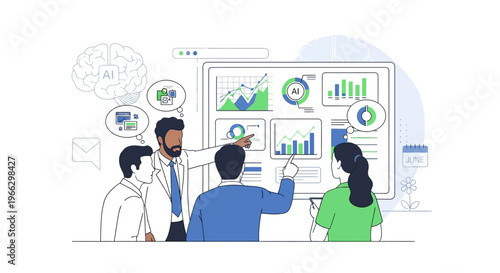 Business people analyzing data charts.