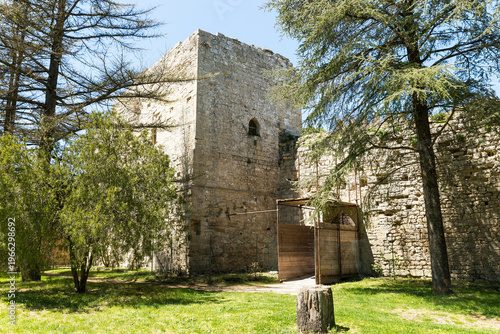 Принти на полотні Architectural Sights of The Lombardy Castle (Castello di Lombardia) in Enna, Sicily, Italy