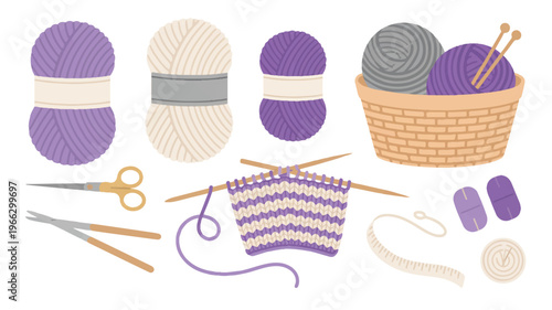 Knitting tools and supplies for hobbyists and crafters at home