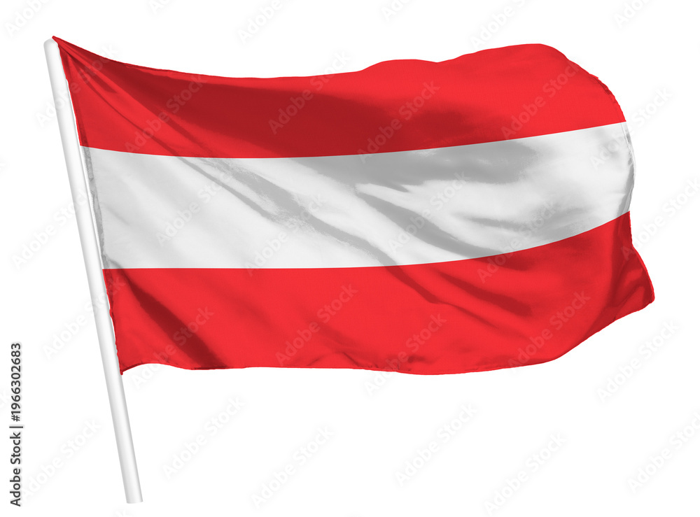Obraz premium Austria flag png waving, national symbol graphic