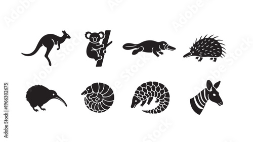 Endemic Fauna and Australian Wildlife Icons Collection