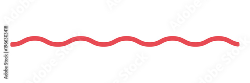 Photos Red squiggle line png sticker, transparent background