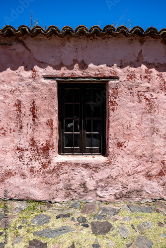 Facade of house in historic quarter of Colonia del Sacramento, Uruguay