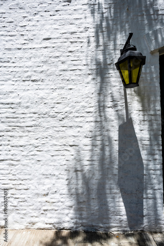 Facade of house in historic quarter of Colonia del Sacramento, Uruguay