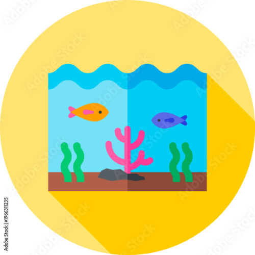 Aquarium Fish Tank Glass Icon