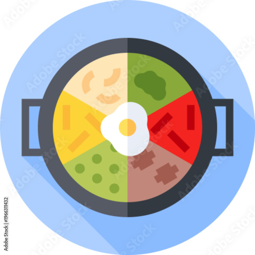 Korean Mixed Rice Dish Bibimbap Icon