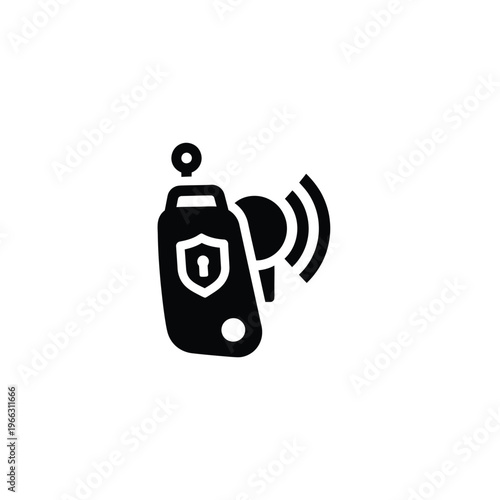 Smart Lock Key Fob Icon.