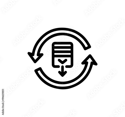 Download and Sync Circular Process Icon
